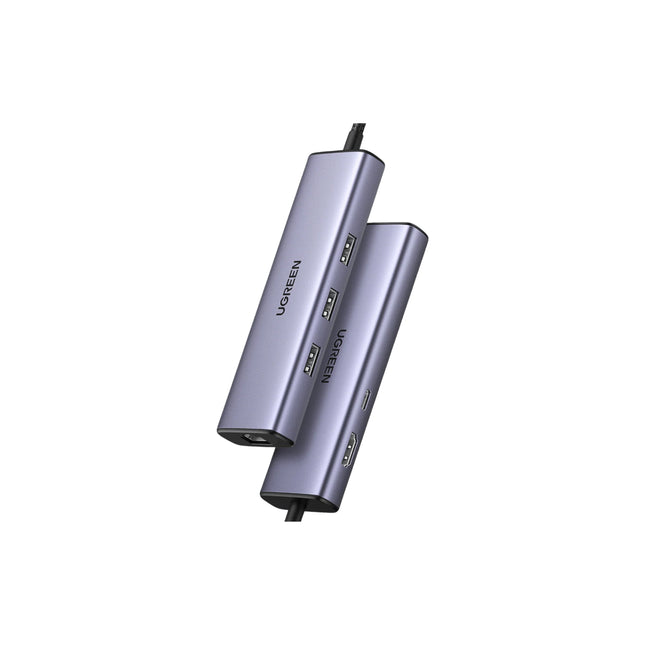 Adaptateur Type-c 6 port Ugreen 15598 vers 3 port usb 3.0, Hdmi 4k,RJ45 gigabit, Power delivery 100w