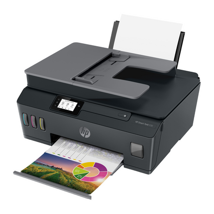 Imprimante HP Smart Tank 530 multifonction couleur WI-FI avec ADF (4SB24A) à réservoir rechargeable