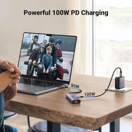 Adaptateur Type-c 6 port Ugreen 15598 vers 3 port usb 3.0, Hdmi 4k,RJ45 gigabit, Power delivery 100w